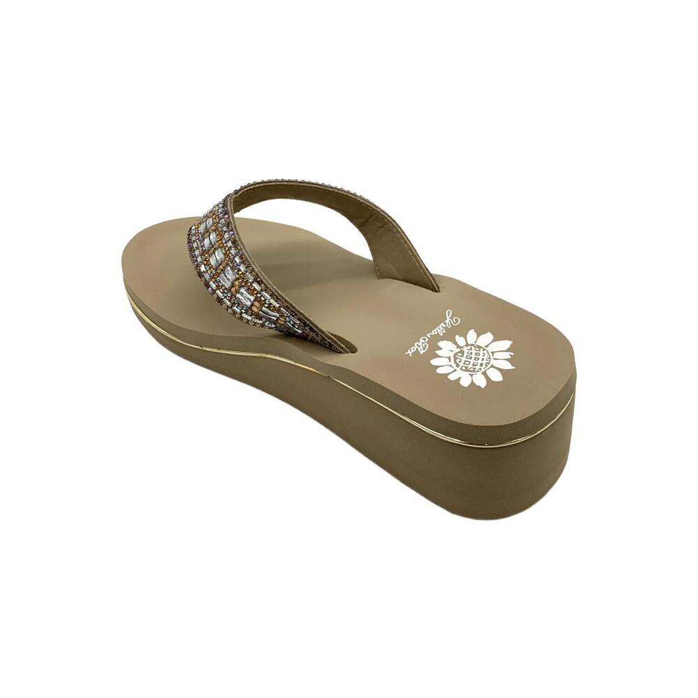 Yellow Box Women's Sunvale Slip-On Wedged Thong Sandal Taupe - Medium - Picture 3 of 3